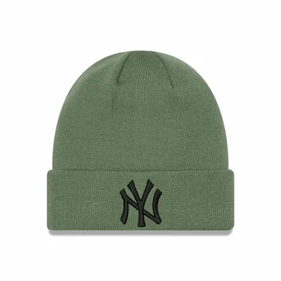 New Era Męska czapka zimowa NEW ERA LEAGUE ESS CUFF BEANIE NEW YORK YANKEES - zielona