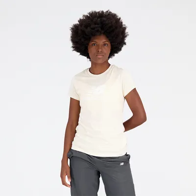 New Balance Koszulka damska New Balance WT31546TCM – beżowa