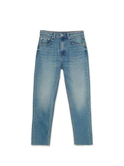 Cropp Niebieskie jeansy straight cropped