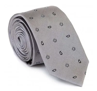 Krawat jedwabny wzorzysty