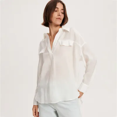 Reserved Bluzka z modalu - Biały