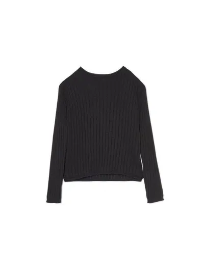 Cropp Czarny sweter z ażurowym wzorem