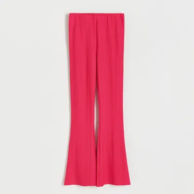 Reserved Spodnie flare - Różowy