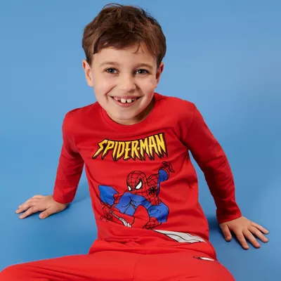 Sinsay Koszulka z nadrukiem Spiderman - Czerwony