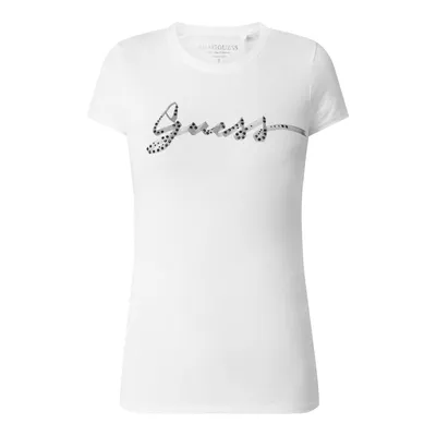 Guess Guess T-shirt z nadrukiem z logo model ‘Brush’