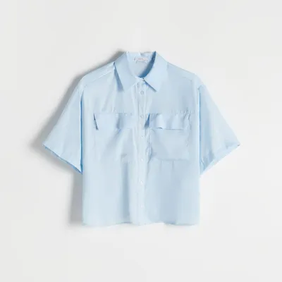 Reserved Koszula z krótkim rękawem - Niebieski