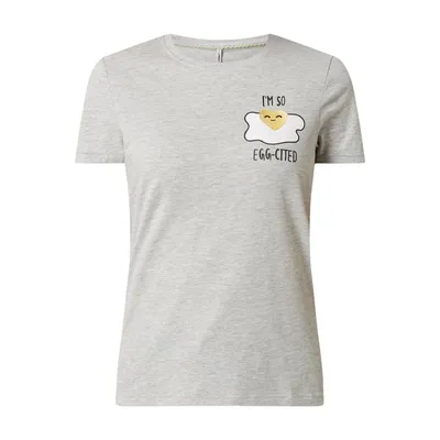 Only Only T-shirt z bawełny ekologicznej i wiskozy model ‘Sweet Life’