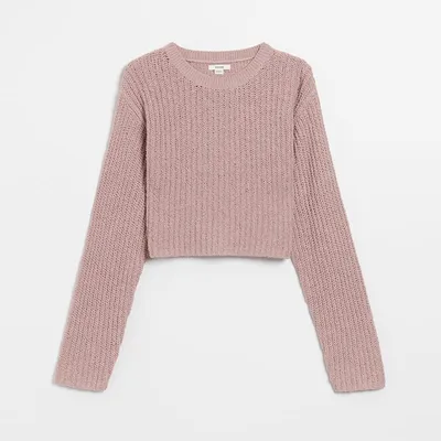 House Krótki sweter różowy - Fioletowy