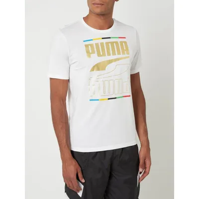 Puma PUMA PERFORMANCE T-shirt o kroju regular fit z metalicznym nadrukiem z logo