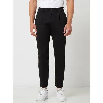 Calvin Klein CK Calvin Klein Spodnie z zakładkami o kroju tapered fit z dodatkiem streczu