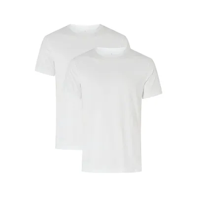 RAGMAN RAGMAN T-shirt o kroju regular fit z bawełny pima w zestawie 2 szt.