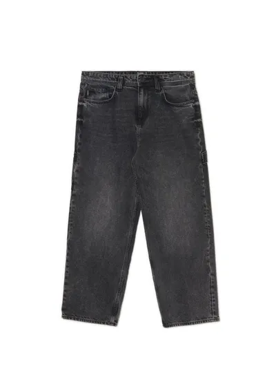 Cropp Czarne jeansy wide leg