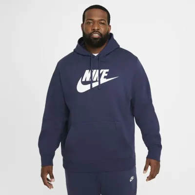 Nike Męska bluza z kapturem i grafiką Nike Sportswear Club Fleece - Niebieski