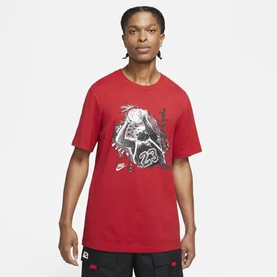 Jordan T-shirt męski z grafiką Jordan Vintage - Czerwony