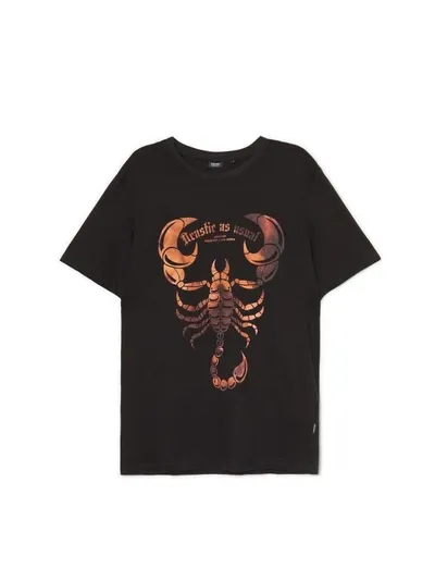 Cropp Czarny t-shirt ze skorpionem
