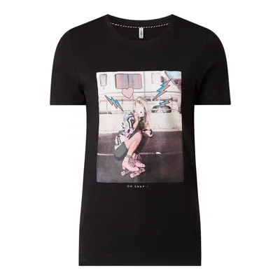 Only Only T-shirt z bawełny ekologicznej model ‘Lana’