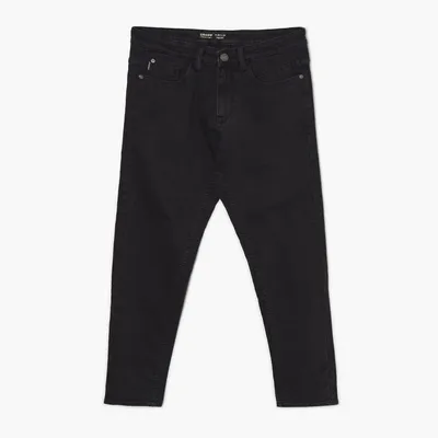 Cropp Czarne jeansy straight - Czarny
