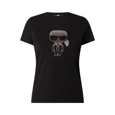 Karl Lagerfeld Karl Lagerfeld T-shirt z bawełny ekologicznej model ‘Ikonik’