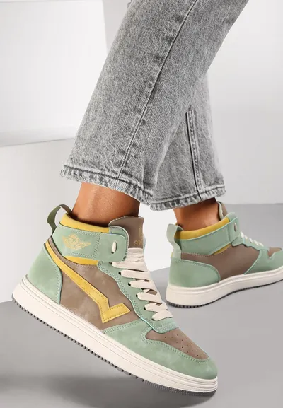 Renee Zielono-Beżowe Sneakersy Espina