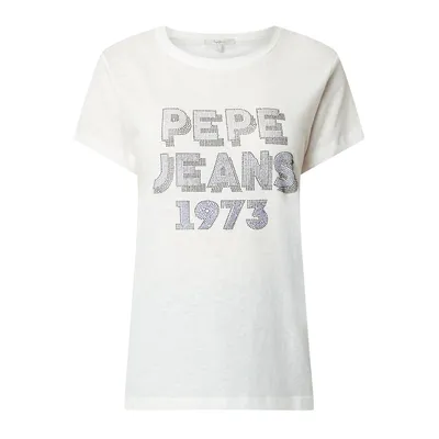 Pepe Jeans Pepe Jeans T-shirt z nadrukiem z logo model ‘Bibiana’