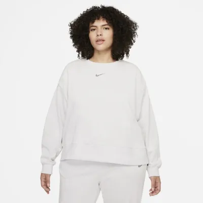 Nike Damska bluza z dzianiny o kroju oversize Nike Sportswear Collection Essentials (duże rozmiary) - Szary