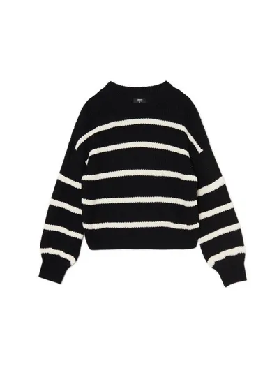 Cropp Czarno-biały sweter z szerokim rękawem