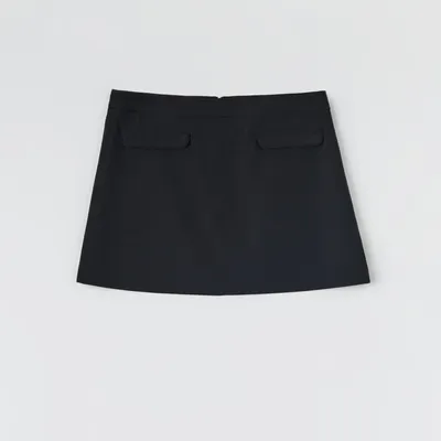 Sinsay Spódnica mini trapezowa - Czarny