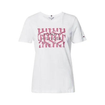 Tommy Hilfiger Tommy Hilfiger T-shirt z czystej bawełny ekologicznej z nadrukiem z logo