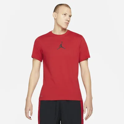 Jordan Męska koszulka z krótkim rękawem i półokrągłym dekoltem Jordan Jumpman - Czerwony