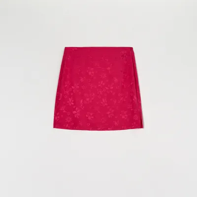 Sinsay Spódnica mini z rozcięciem - Różowy