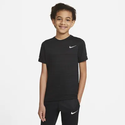 Nike Koszulka treningowa dla dużych dzieci (chłopców) Nike Dri-FIT Miler - Czerń