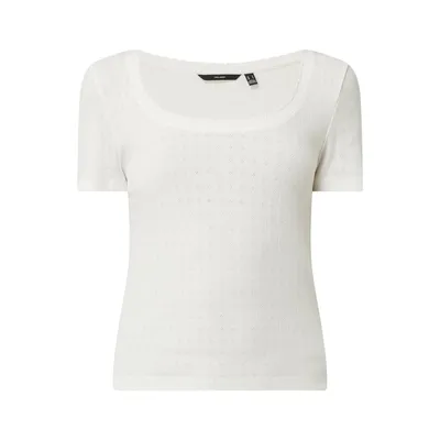 Vero Moda Vero Moda T-shirt z ażurowym wzorem model ‘Zoe’