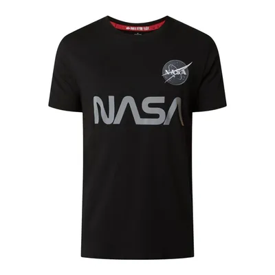Alpha Industries Alpha Industries T-shirt z odblaskowym nadrukiem NASA