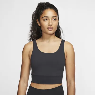 Nike Damska krótka koszulka Infinalon Nike Yoga Luxe - Czerń