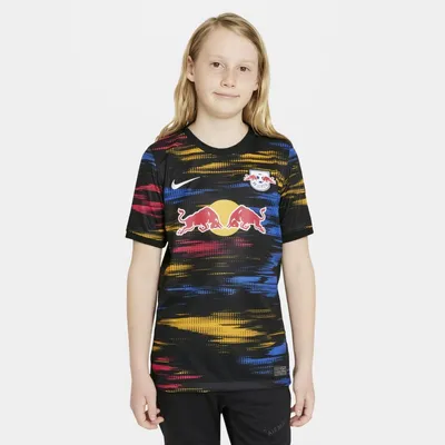 Nike Koszulka piłkarska dla dużych dzieci RB Leipzig 2021/22 Stadium (wersja wyjazdowa) - Czerń