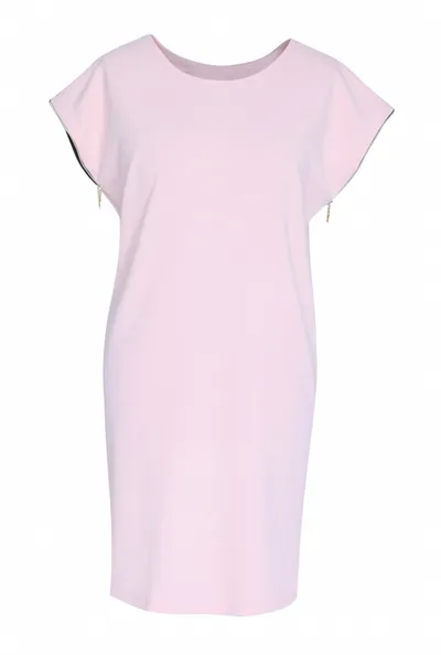 XL-ka Pudrowa sukienka z suwakami EDITH