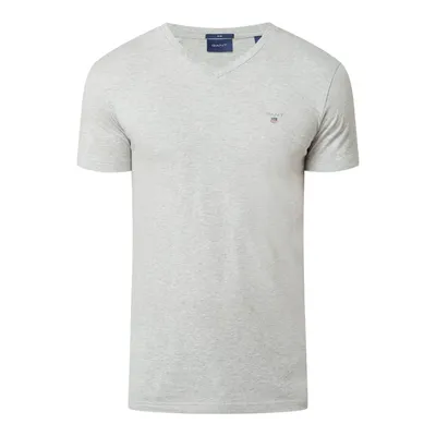 Gant Gant T-shirt o kroju slim fit z wyhaftowanym logo