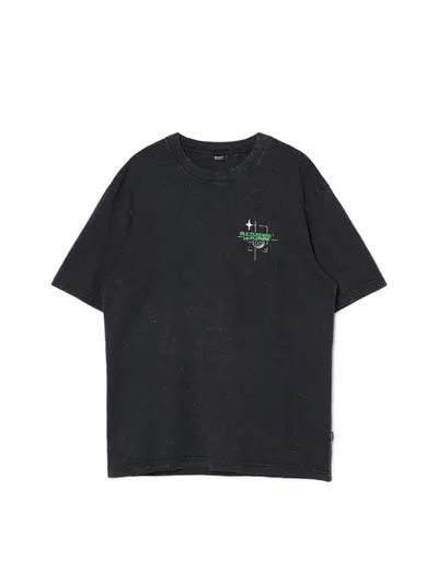 Cropp Czarny T-shirt z nadrukami
