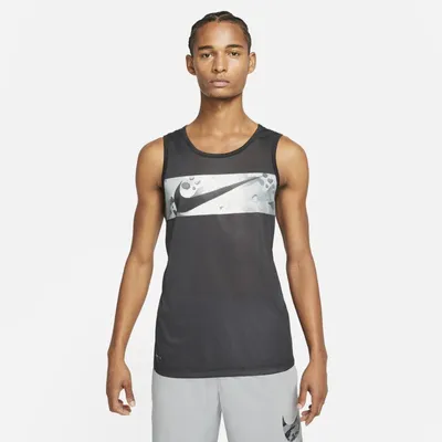 Nike Męska treningowa koszulka bez rękawów moro z logo Swoosh Nike Legend - Czerń