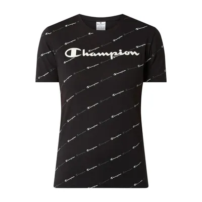 Champion CHAMPION T-shirt o kroju regular fit z wzorem z logo