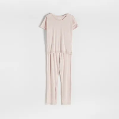 Reserved Dwuczęściowa piżama - Różowy