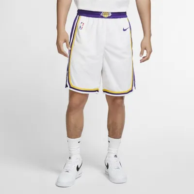 Nike Spodenki męskie Los Angeles Lakers Nike NBA Swingman - Biel