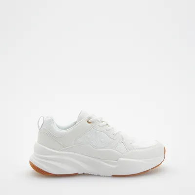 Reserved Sneakersy z łączonych materiałów - Biały