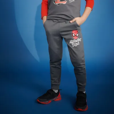 Sinsay Spodnie dresowe jogger Spiderman - Szary