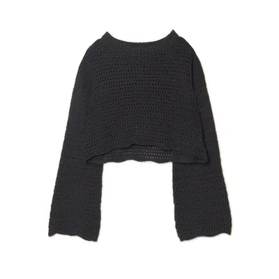 Cropp Czarny sweter z szerokimi rękawami