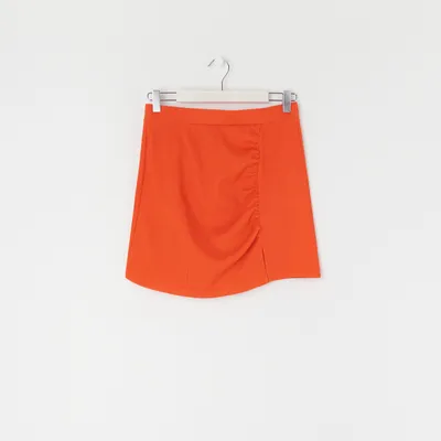 Sinsay Spódnica mini z marszczeniami - Pomarańczowy