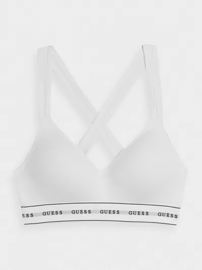 Guess Biustonosz treningowy GUESS CARRIE PADDED TRIANG - biały