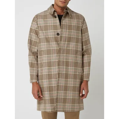 DOPPI AA DOPPI AA Krótki płaszcz ze wzorem w kratę glencheck model ‘Bondio’