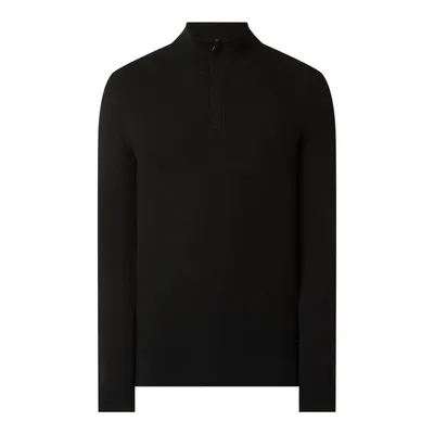JOOP! Collection JOOP! Collection Bluza z kołnierzem z mieszanki wełny model ‘Primo’