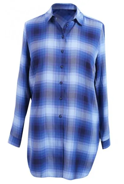 XL-ka Długa koszula-tunika w niebieską kratę - SHEILA